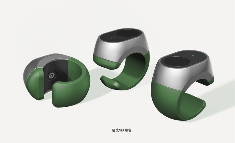 Matte Silver & Green